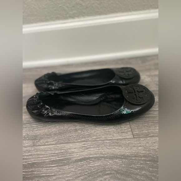 Tory Burch Minnie Travel Ballet Flats Black Patent Leather Women’s Size 11 - Picture 8 of 12